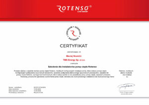montaz-pompy-ciepla-rotenso-certyfikat